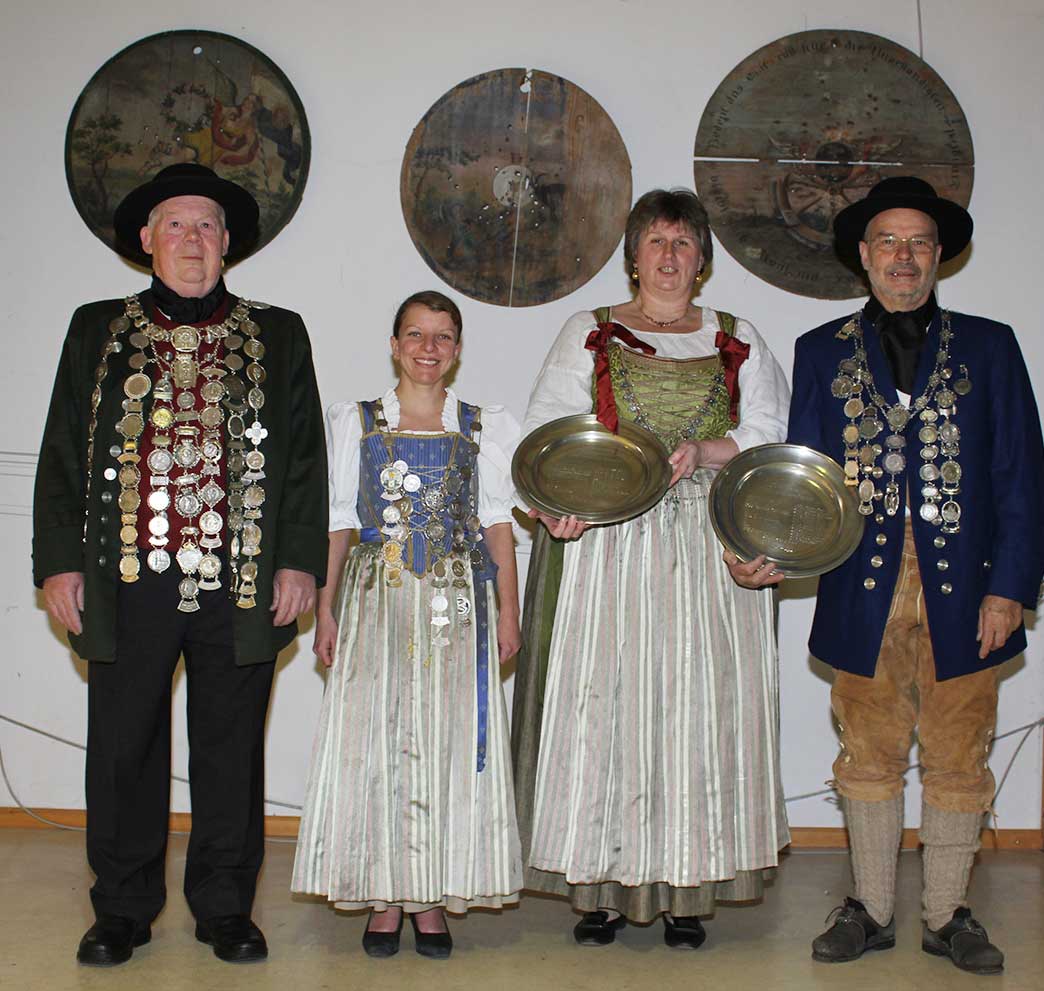 v.l.n.r.: Rudi Zeilmeier, Steffi Böhm, Ursl Schweizer und Hans Ullmann (Quelle: Ammersee Kurier)