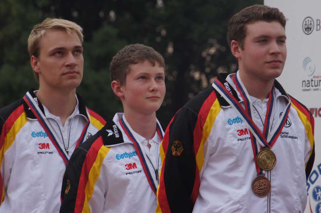 Siegerehrung Mannschaft Goldmedaille