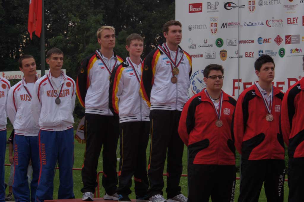 Siegerehrung Mannschaft Goldmedaille