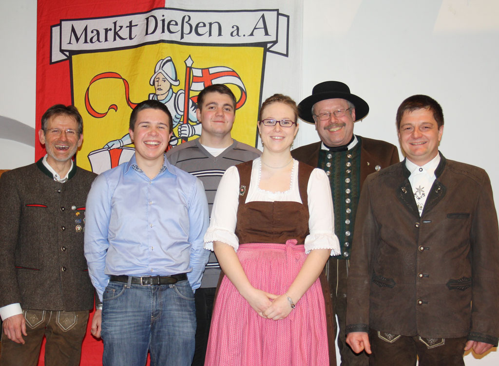 v.l.n.r.: Reinhold Domes, Florian Scherer, Alexander Reiner, Sabine Kettl, Martin Mayer und Jürgen Krull