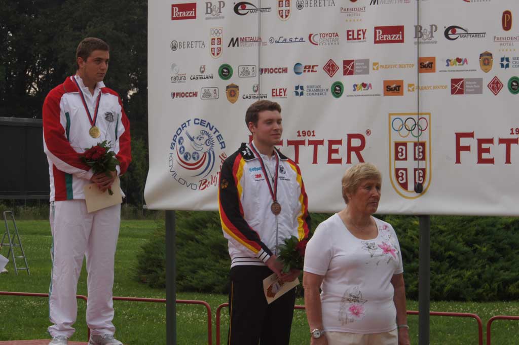 Siegerehrung Einzel Bronzemedaille