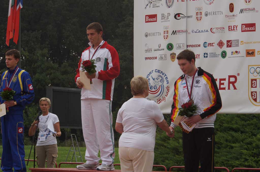 Überreichung der Bronzemedaille