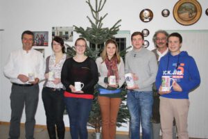 v.l.n.r.: Alfred Klotz, Sabine Knoller, Sabine Kettl, Eva Stainer, Michael Janker, 1.SM Jakl Stainer und Alexander Reiner